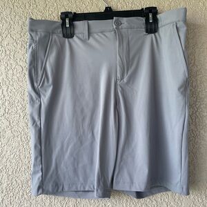 Men's Light Gray Flat Front Shorts